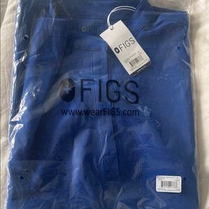 Figs Blue Scrub Top